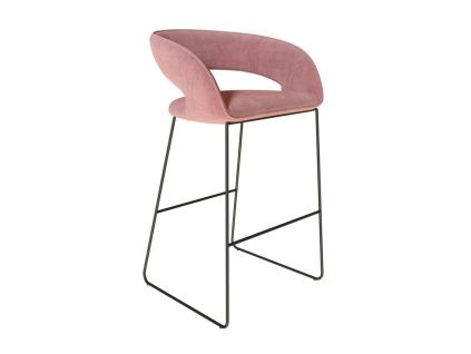 Sametová barová židle Aventino 75 cm
