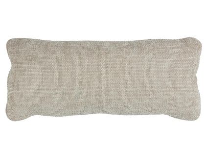 Světle šedý látkový polštář Bearny 30 x 70 cm