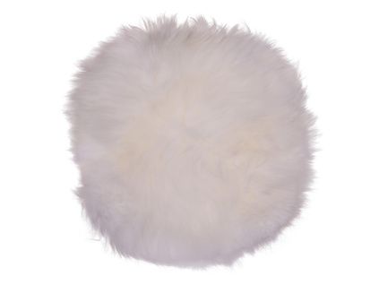 Bílý podsedák Lenny 35 cm z ovčí kůže