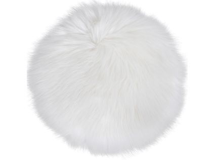 Bílý podsedák Lenny 35 cm z ekokůže
