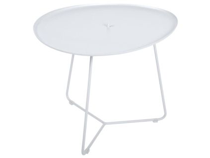 Bílý kovový konferenční stolek Fermob Cocotte 44 x 55 cm