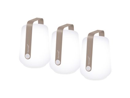 Set tří muškátově šedých venkovních lamp Fermob Balad 13,5 cm
