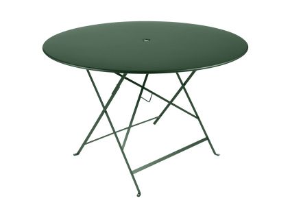 Tmavě zelený kovový skládací stůl Fermob Bistro 117 cm