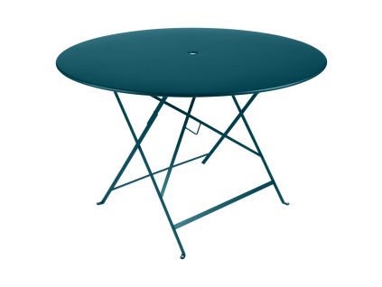 Modrý kovový skládací stůl Fermob Bistro 117 cm