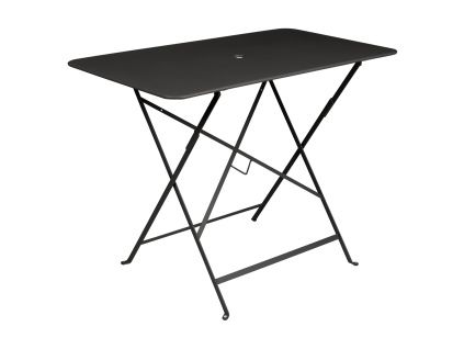 Černý kovový skládací stůl Fermob Bistro 97 x 57 cm