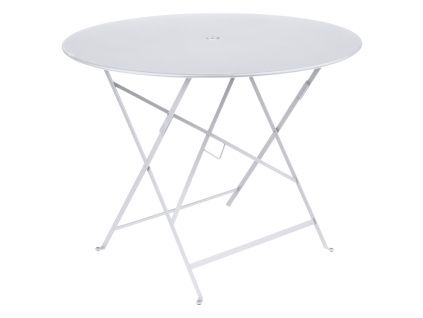 Bílý kovový skládací stůl Fermob Bistro Ø 96 cm