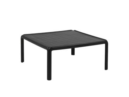 Antracitově šedý plastový zahradní konferenční stolek Komodo Tavolino 70 x 70 cm
