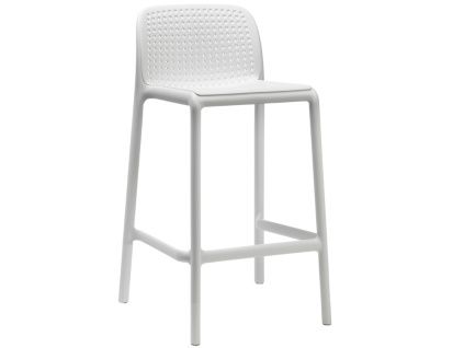 Bílá plastová barová židle Lido Mini 65 cm