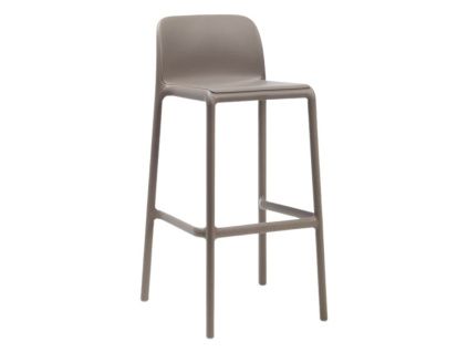 Šedohnědá plastová barová židle Faro 76 cm