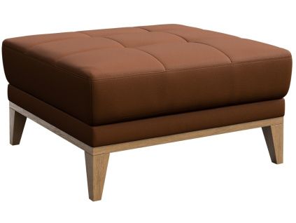 Kožená podnožka Musso Tufted