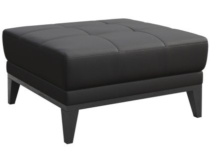 Tmavě šedá kožená podnožka MESONICA Musso Tufted