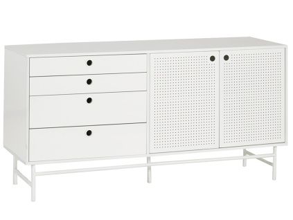 Bílá lakovaná komoda Teulat Punto 150 x 47 cm