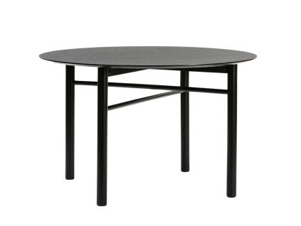 Černý jasanový jídelní stůl Teulat Junco 120 cm