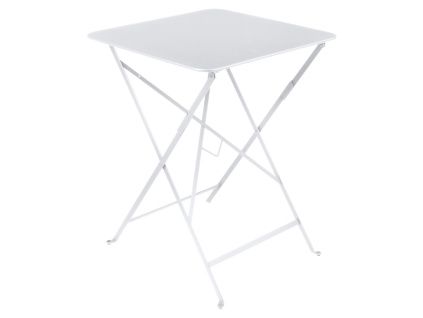 Bílý kovový skládací stůl Fermob Bistro 57 x 57 cm