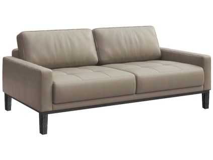 Šedá dvoumístná kožená pohovka MESONICA Musso Tufted 173 cm