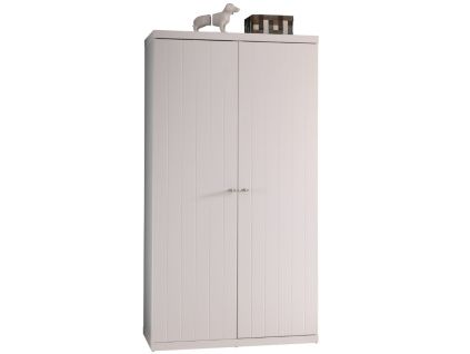 Bílá dřevěná skříň Vipack Robin 205 x 110 cm