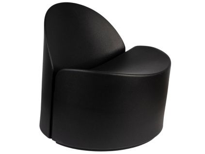 Černé plastové lounge křeslo Zuiver Bloom