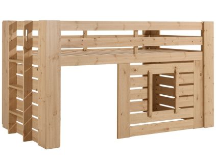 Masivní borovicová patrová postel Vipack Oliver 90 x 200 cm