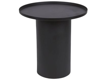 Černý kovový odkládací stolek Kave Home Fleksa Ø 45 cm