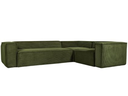 Manšestrová rohová pohovka Blok 320 cm, pravá