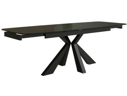Skleněný rozkládací jídelní stůl Moena 160/200/240 x 76 cm