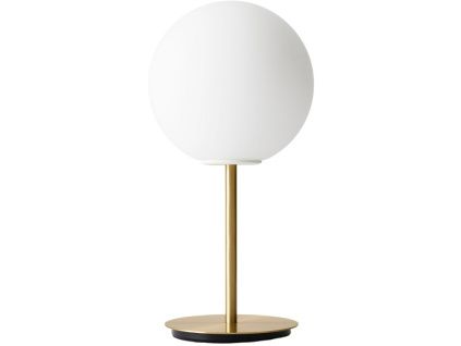 Matně opálově bílá skleněná stolní lampa AUDO TR 41 cm
