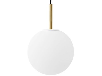 Matně opálově bílé skleněné závěsné světlo AUDO TR 20 cm