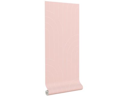 Růžová tapeta na zeď Kave Home Arcadia 10 x 0,5 m