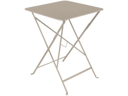 Muškátově šedý kovový skládací stůl Fermob Bistro 57 x 57 cm