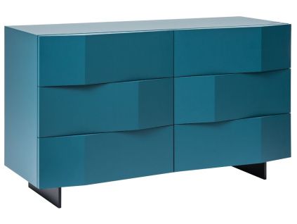 Petrolejově modrá komoda Marco Barotti Linea Diamond 120 x 45 cm