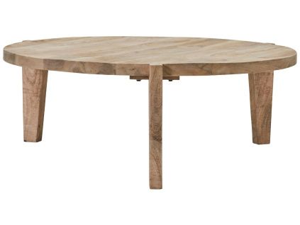 Přírodní mangový kulatý konferenční stolek Bali 110 cm