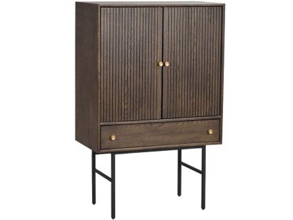 Tmavě hnědá dubová komoda ROWICO CLEARBROOK 79 x 42 cm
