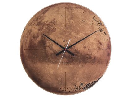 Skleněné nástěnné hodiny Mars s motivem Marsu