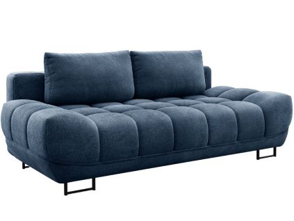 Tmavě modrá čalouněná trojmístná rozkládací pohovka Windsor & Co Cirrus 215 cm