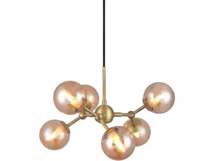 Skleněné závěsné světlo Atom 45 cm
