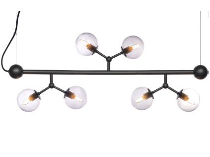 Skleněné závěsné světlo Atom 80 cm