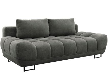 Tmavě šedá čalouněná trojmístná rozkládací pohovka Windsor & Co Cirrus 215 cm