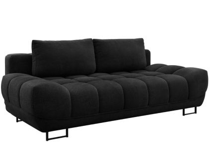 Černá čalouněná trojmístná rozkládací pohovka Windsor & Co Cirrus 215 cm