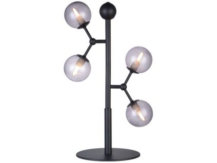 Skleněná stolní lampa Atom