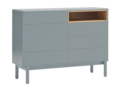 Modrošedá lakovaná komoda Teulat Corvo 120 x 40 cm