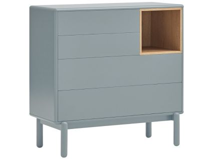 Modrošedá lakovaná komoda Teulat Corvo 90 x 40 cm