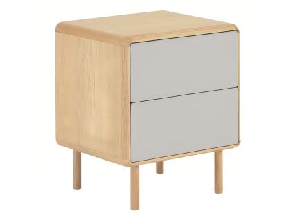Jasanový noční stolek Kave Home Anielle 50 x 45 cm