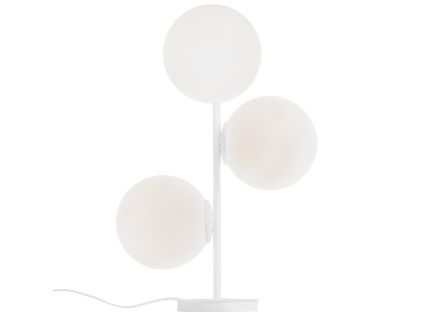 Bílá skleněná stolní lampa Bubbly