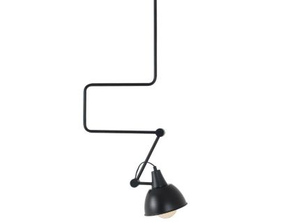 Černé kovové závěsné světlo Cobain Wide 18 cm