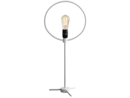 Bílá kovová stolní lampa Wheel