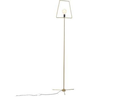 Zlatá kovová stojací lampa Jolita 177 cm