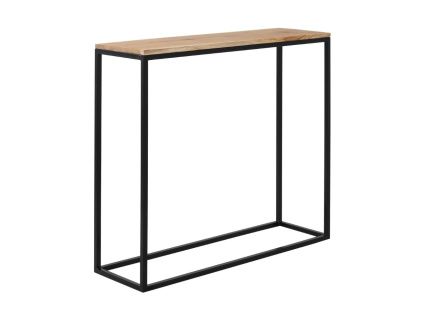 Dubový toaletní stolek Julia 100 x 30 cm s černou podnoží