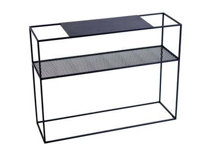 Černý kovový toaletní stolek Trixom 100 x 30 cm
