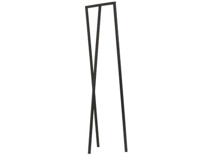 Černý kovový stojací věšák Yako 173 x 50 cm