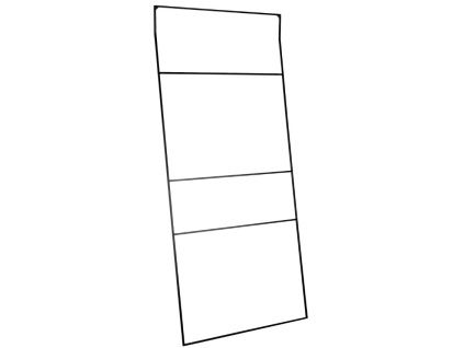Černý kovový koupelnový žebřík Reynor 180 x 80 cm
